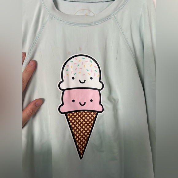 Whistle and Flute Kawaii Ice Cream Unisex Swim Top and Shorts Size 11-12Y - Picture 4 of 12
